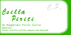 csilla piriti business card